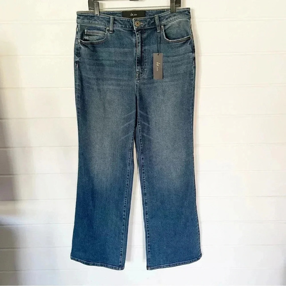NWT La Joie High Waist Wide Leg Jeans in Medium Wash Size 14 - Picture 1 of 8